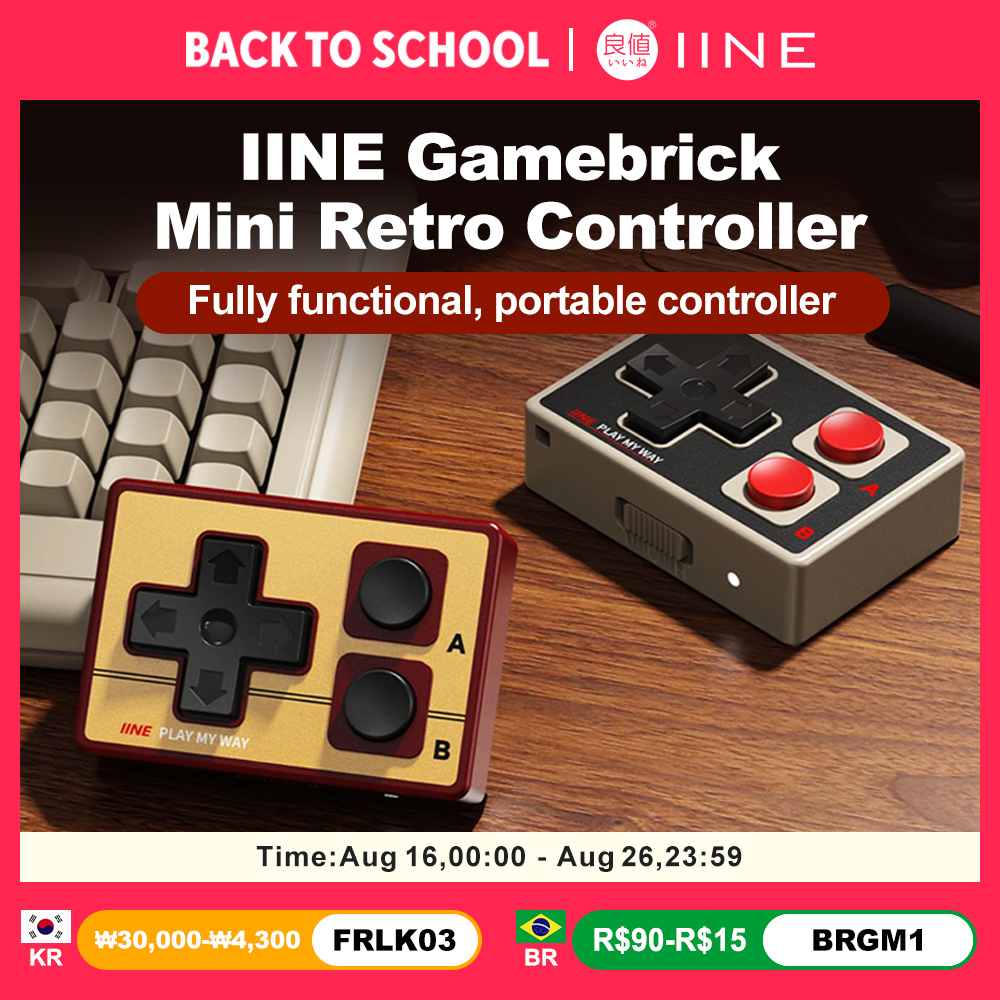 Retro Gaming Accessories - Mini-contrôleur IINE pour iOS, Android, PC,