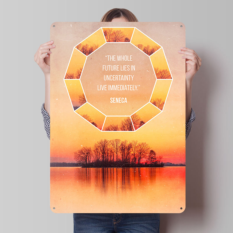 Retro Gaming Quotes - Affiche imprimée avec citation de Seneca
