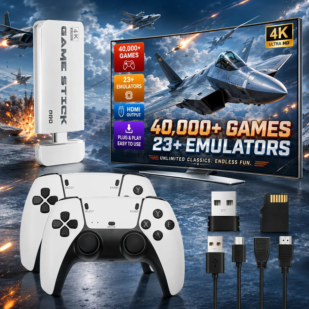 Retro Gaming Game Stick - GamePulse M15 Ultra Game Stick Console
