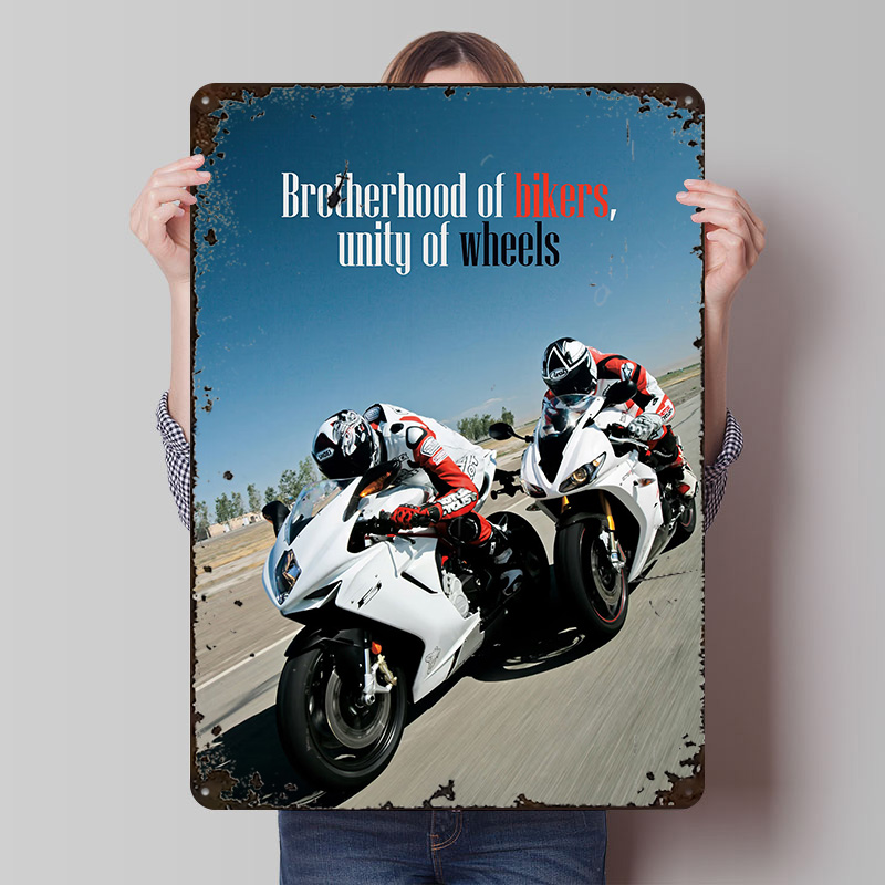 Retro Gaming Quotes - Affiche en métal personnalisée pour moto