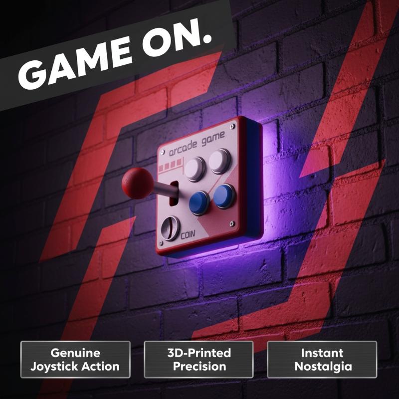 Retro Gaming Accessories - Plaque de boutons de jeu d'arcade