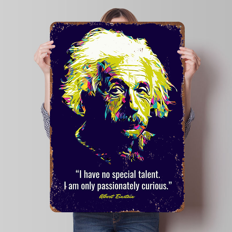 Affiches métalliques Albert Ei - Retro Gaming Quotes avis et prix